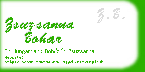 zsuzsanna bohar business card